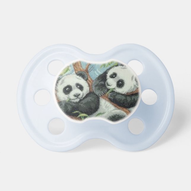Panda Bears auf einem Baby-Schnuller Schnuller (Vorne)