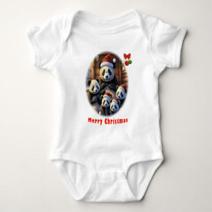 Panda Bears Baby Strampler