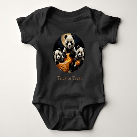 Panda Bears Baby Strampler (Vorderseite)
