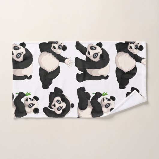 Panda Bears Badezimmer Handtuchhandtuch Set (Handtuch)