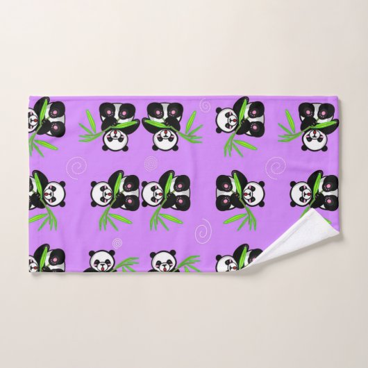 Panda Bears Badhandtuch Set (Handtuch)