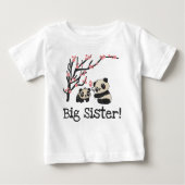 Panda Bears Big Sister Baby T-shirt (Vorderseite)