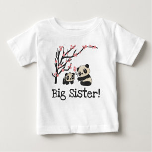 Panda Bears Big Sister Baby T-shirt