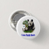 Panda Bears Button (Vorne & Hinten)
