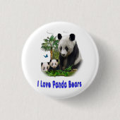 Panda Bears Button (Vorderseite)