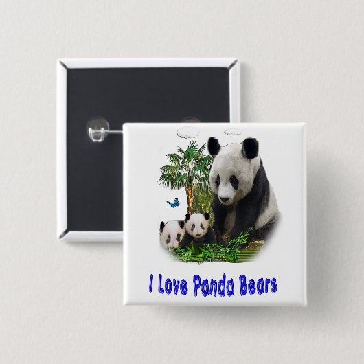 Panda Bears Button (Vorne & Hinten)