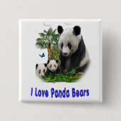 Panda Bears Button (Vorderseite)