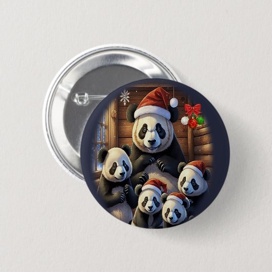 Panda Bears Button (Vorne & Hinten)