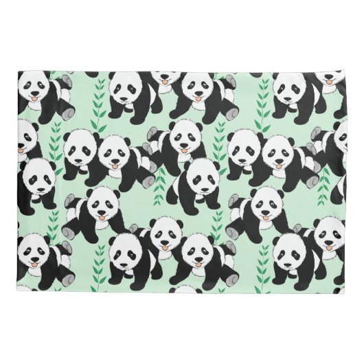 Panda Bears Design Kissenbezug (Rückseite)