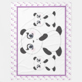 Panda Bears Fleecedecke (Vorderseite)