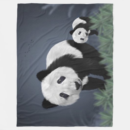 Panda Bears Fleecedecke (Vorderseite)