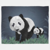 Panda Bears Fleecedecke (Vorderseite (Horizontal))