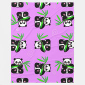 Panda Bears Fleecedecke (Vorderseite)