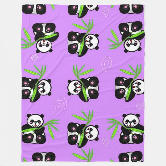 Panda Bears Fleecedecke (Vorderseite)