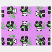 Panda Bears Fleecedecke (Vorderseite (Horizontal))