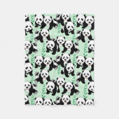 Panda Bears Grafisches Muster Fleecedecke (Vorderseite)