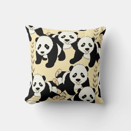 Panda Bears Graphic Kissen (Vorderseite)