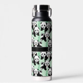 Panda Bears Graphic Pattern Personalisiert Trinkflasche (Vorne)