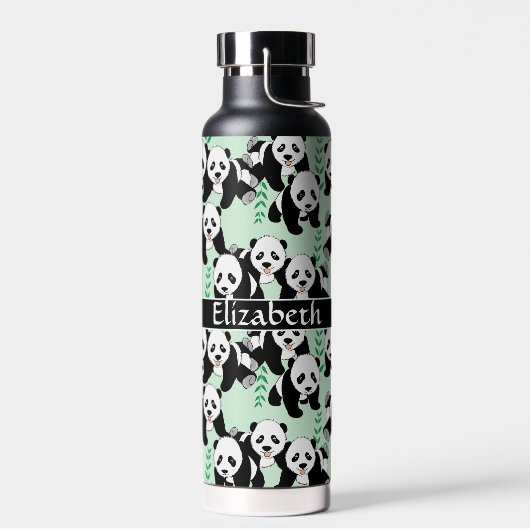 Panda Bears Graphic Pattern Personalisiert Trinkflasche (Links)