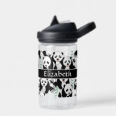 Panda Bears Graphic Pattern to Personalisiert Trinkflasche (Links)
