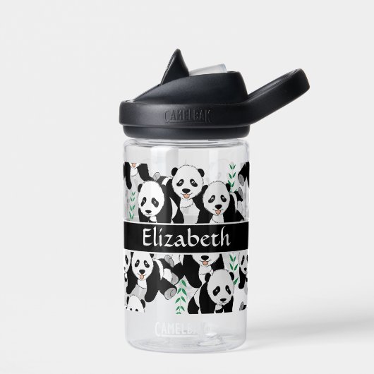 Panda Bears Graphic Pattern to Personalisiert Trinkflasche (Links)