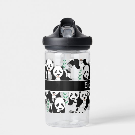 Panda Bears Graphic Pattern to Personalisiert Trinkflasche (Vorne)