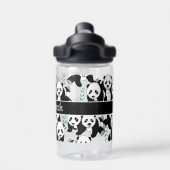 Panda Bears Graphic Pattern to Personalisiert Trinkflasche (Rückseite)