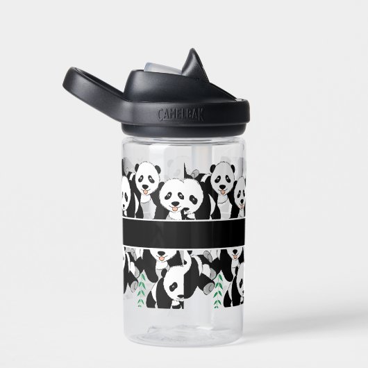 Panda Bears Graphic Pattern to Personalisiert Trinkflasche (rechts)