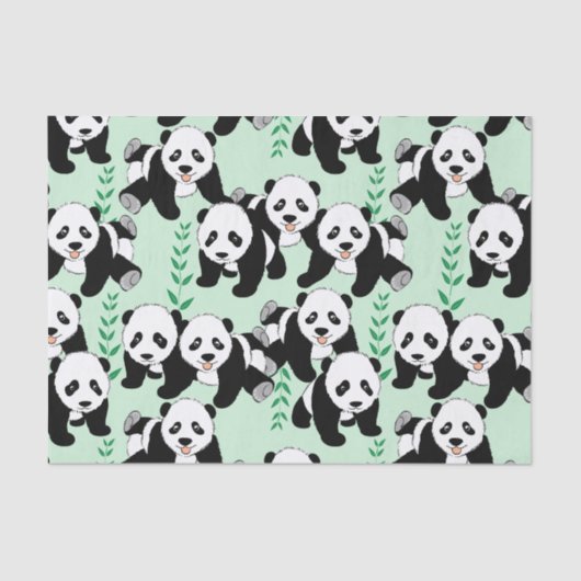 Panda Bears Graphic Seidenpapier (Vorderseite)