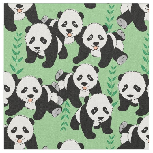 Panda Bears Graphic Stoff (Nahaufnahme)
