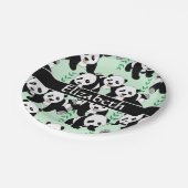 Panda Bears Graphic zum Personalisieren Pappteller (Schrägansicht)