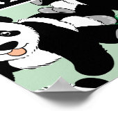 Panda Bears Graphic zum Personalisieren Poster (Ecke)