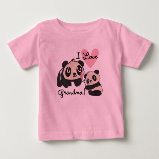 Panda Bears I Liebe Oma Baby T-shirt (Vorderseite)