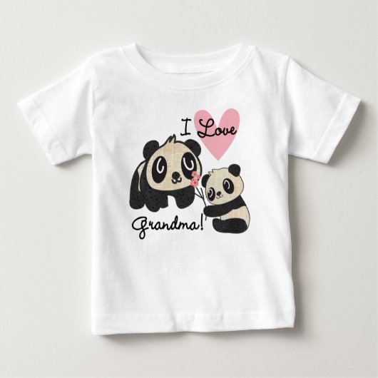 Panda Bears I Liebe Oma Baby T-shirt (Vorderseite)