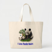 Panda Bears Jumbo Stoffbeutel (Vorne)