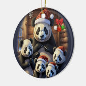 Panda Bears Keramik Ornament (Links)