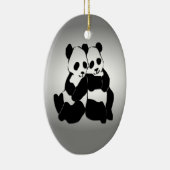 Panda Bears Keramikornament (Rechts)