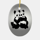 Panda Bears Keramikornament (Vorne)