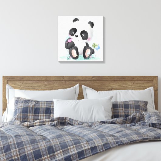Panda Bears Leinwanddruck (Insitu (Schlafzimmer))
