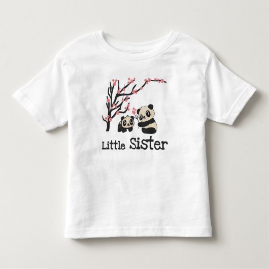 Panda Bears Little Sister Kleinkind T-shirt (Vorderseite)