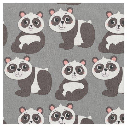 Panda Bears Niedlich Kids Stoff (Nahaufnahme)