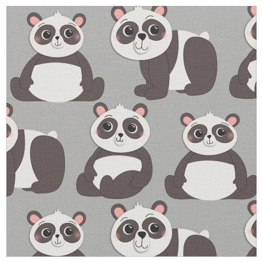 Panda Bears Niedlich Kids Stoff (Nahaufnahme)