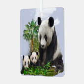 Panda Bears Ornament Aus Metall (Vorderseite links)
