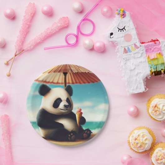 Panda Bears Pappteller (Party)