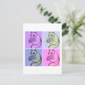 Panda Bears Pop Art Postkarte (Stehend Vorderseite)