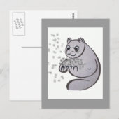 Panda Bears Postkarte (Vorne/Hinten)