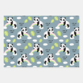 Panda Bears, Regenbogen, Blätter und Streifen (Vorderseite)