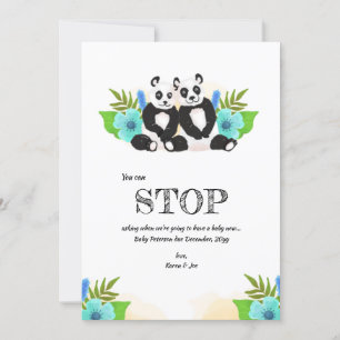 Panda Bears Schwangerschaft Ankündigung