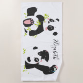Panda Bears Strandtuch (Vorderseite)