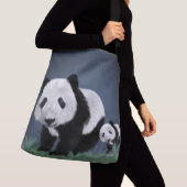 Panda Bears Tragetaschen Mit Langen Trägern (Von Nahem)